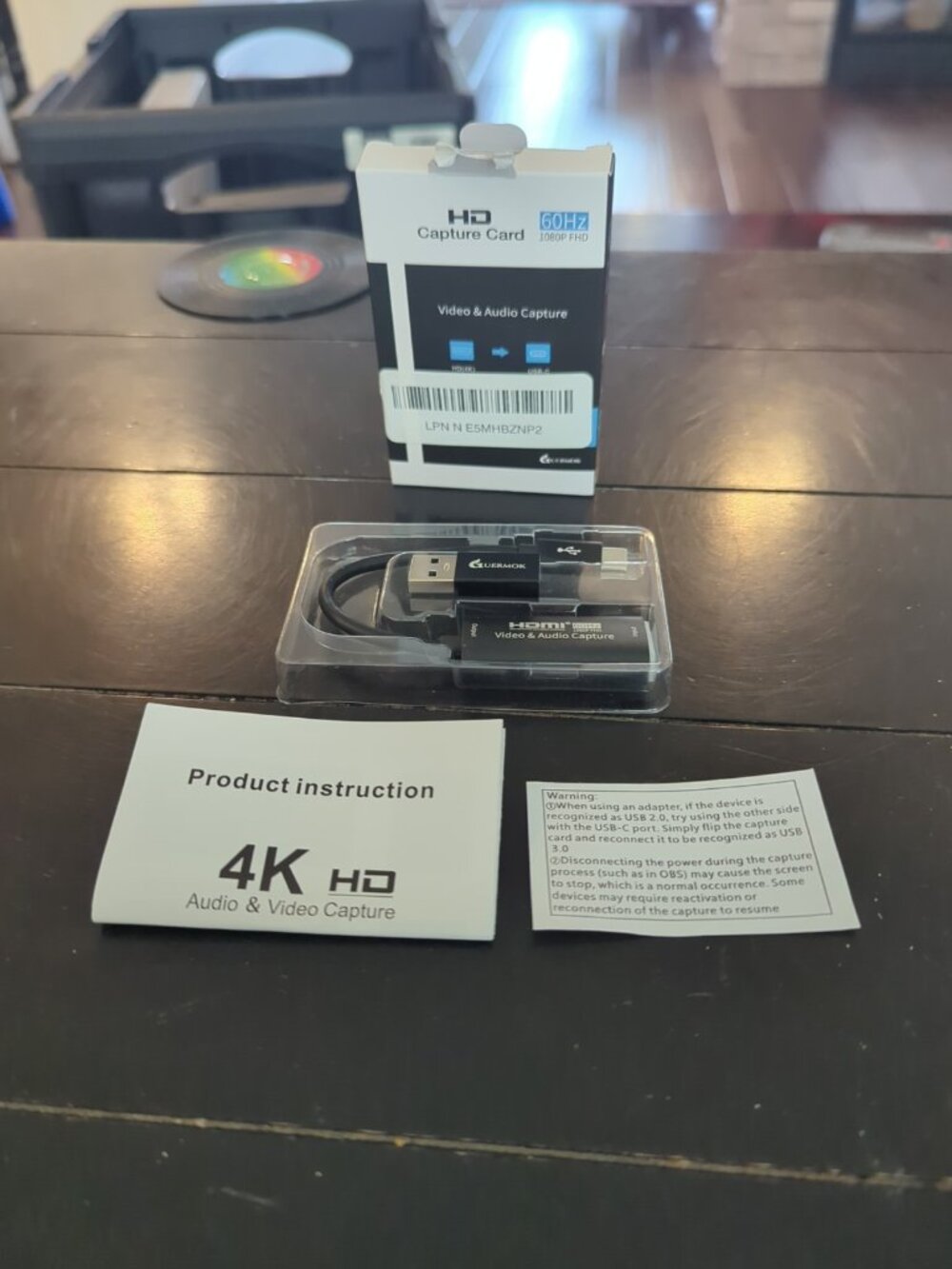 Guermok Video Capture Card, USB 3.0 HDMI to USB C Audio Capture Card, 4K 1080